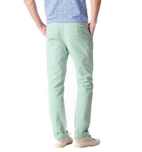 Pantalon Chino Homme Penguin, Vert, Taille 32x30, Coton/polyester, Très Bon état
